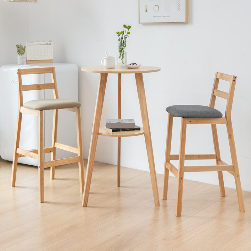 Modern Round Wood Counter Table 1/3 Pieces Bar Table Set for Cafe