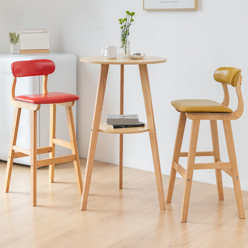 Modern Round Wood Counter Table 1/3 Pieces Bar Table Set for Cafe