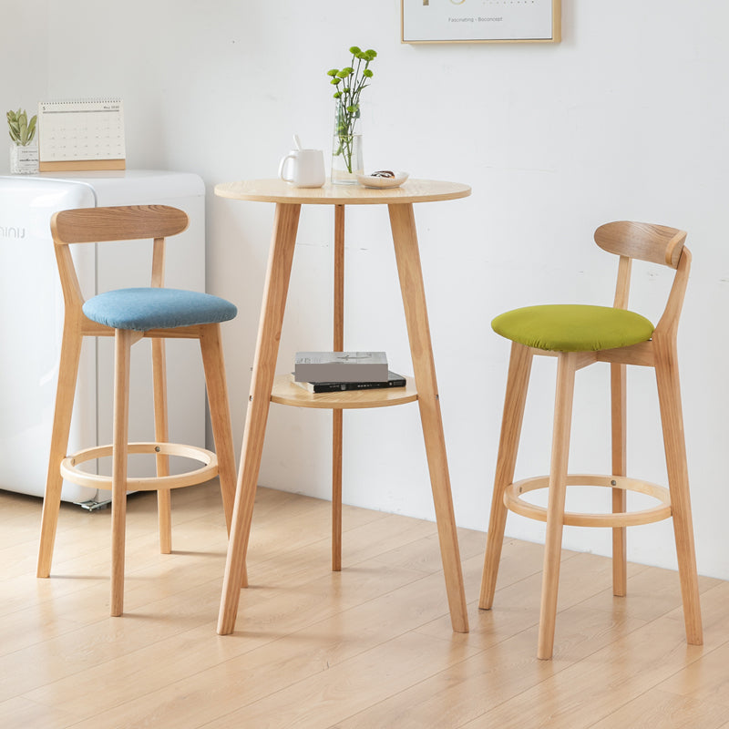 Modern Round Wood Counter Table 1/3 Pieces Bar Table Set for Cafe