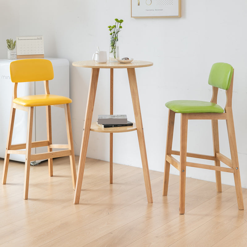 Modern Round Wood Counter Table 1/3 Pieces Bar Table Set for Cafe