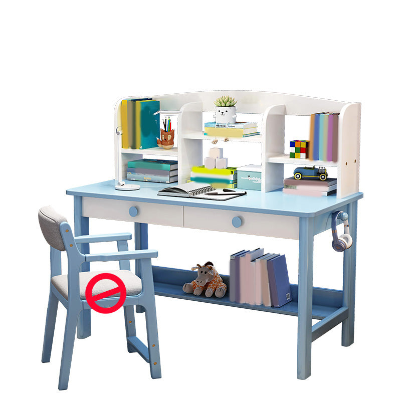 Writing Desk Home Kids Desk 23.6" W Solid Wood Desk with Drawer
