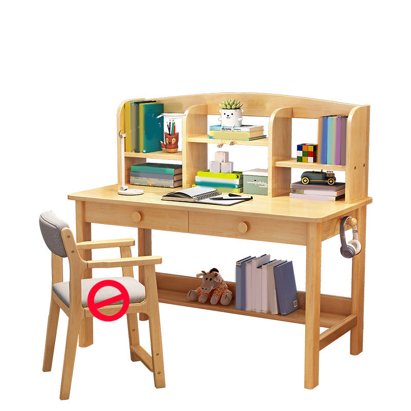 Writing Desk Home Kids Desk 23.6" W Solid Wood Desk with Drawer