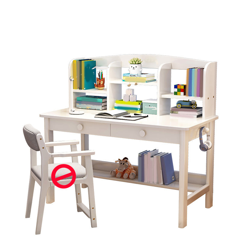 Writing Desk Home Kids Desk 23.6" W Solid Wood Desk with Drawer