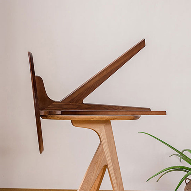 19" Wide Contemporary Corner Table Round Solid Wood Side End Table