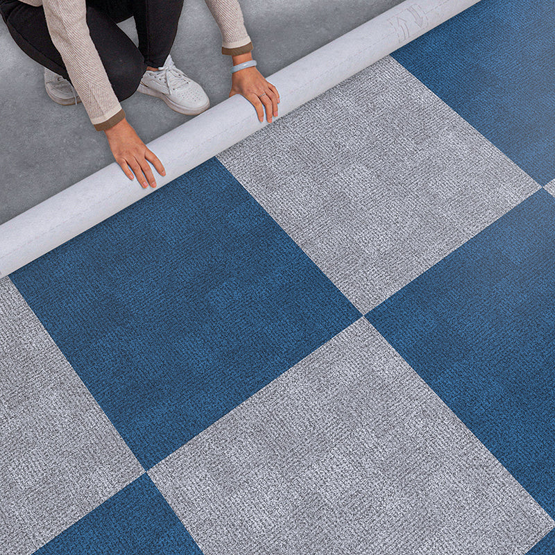 Rectangle Plastic Floor Water Resistant Fabric Look Floor Tiles