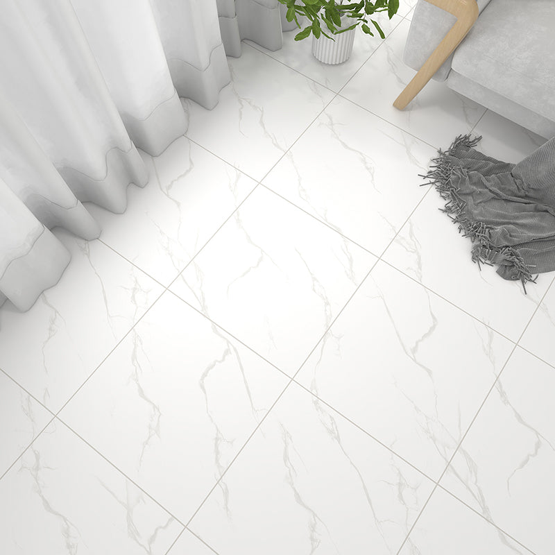 Rectangle Plastic Floor Water Resistant Fabric Look Floor Tiles