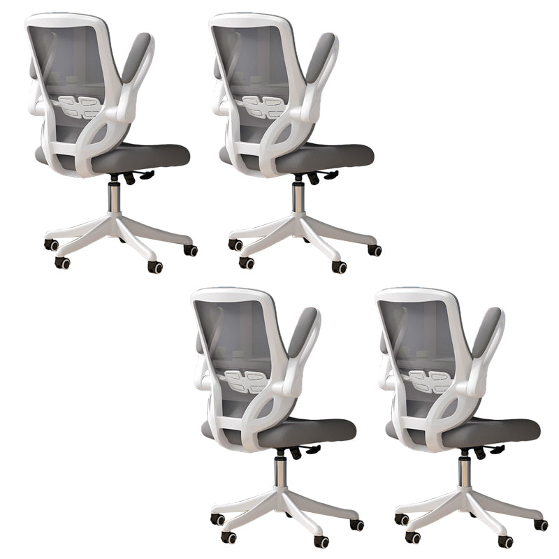 Modern Padded Arms Conference Chair Mesh-back Desk Chair for Office