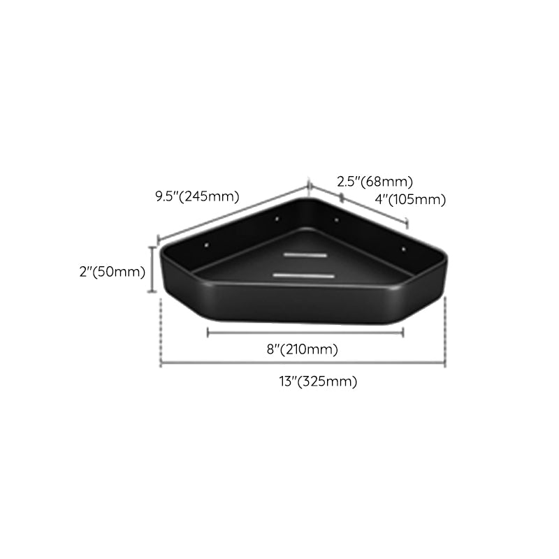 Matte Black Bathroom Accessory Set Modern Anti-rust 1/2/3 - Piece Bath Shelf