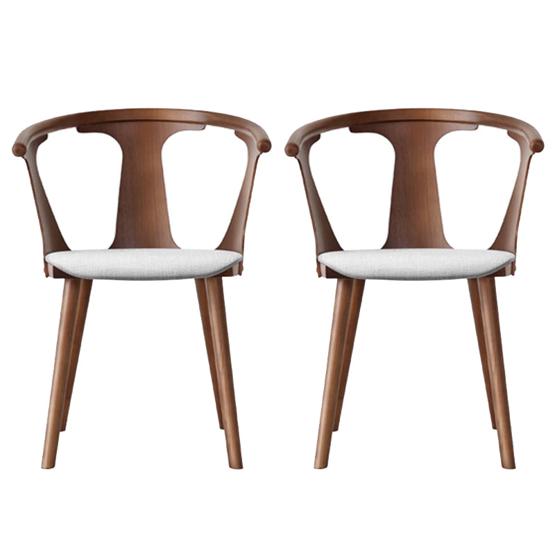 Solid Wood Side Chair Fixed Back Lounge Chair for Living Room