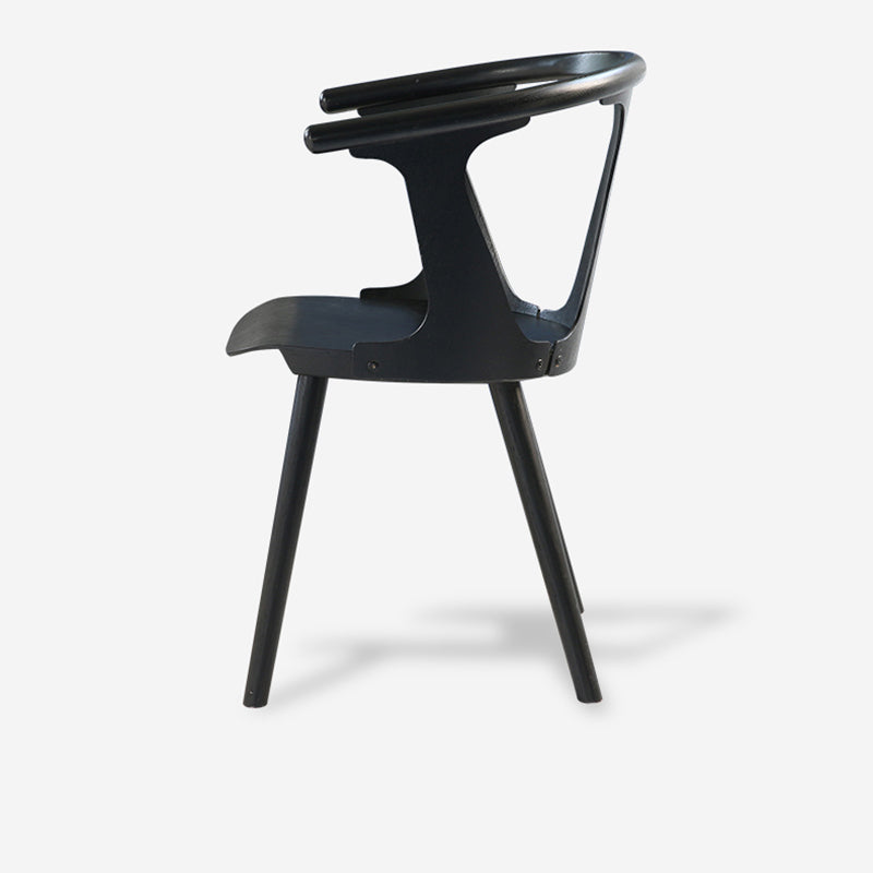 Solid Wood Side Chair Fixed Back Lounge Chair for Living Room