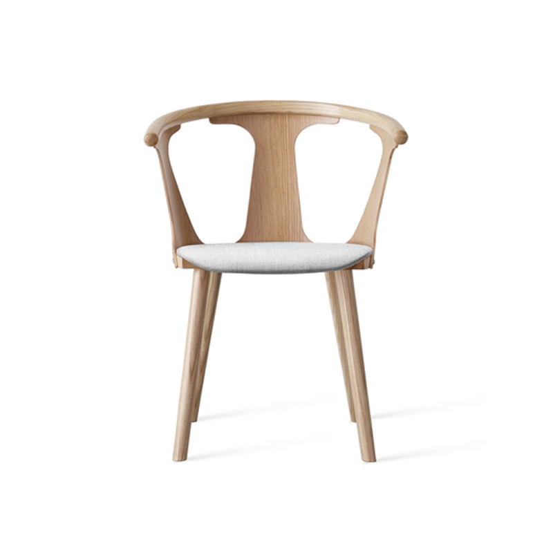 Solid Wood Side Chair Fixed Back Lounge Chair for Living Room