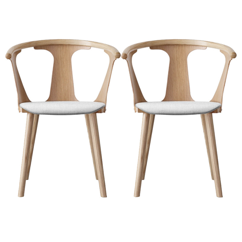 Solid Wood Side Chair Fixed Back Lounge Chair for Living Room
