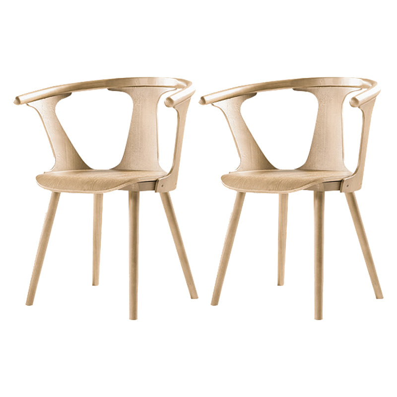 Solid Wood Side Chair Fixed Back Lounge Chair for Living Room