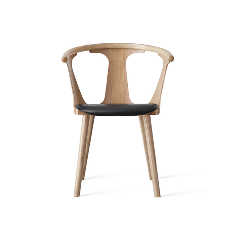 Solid Wood Side Chair Fixed Back Lounge Chair for Living Room