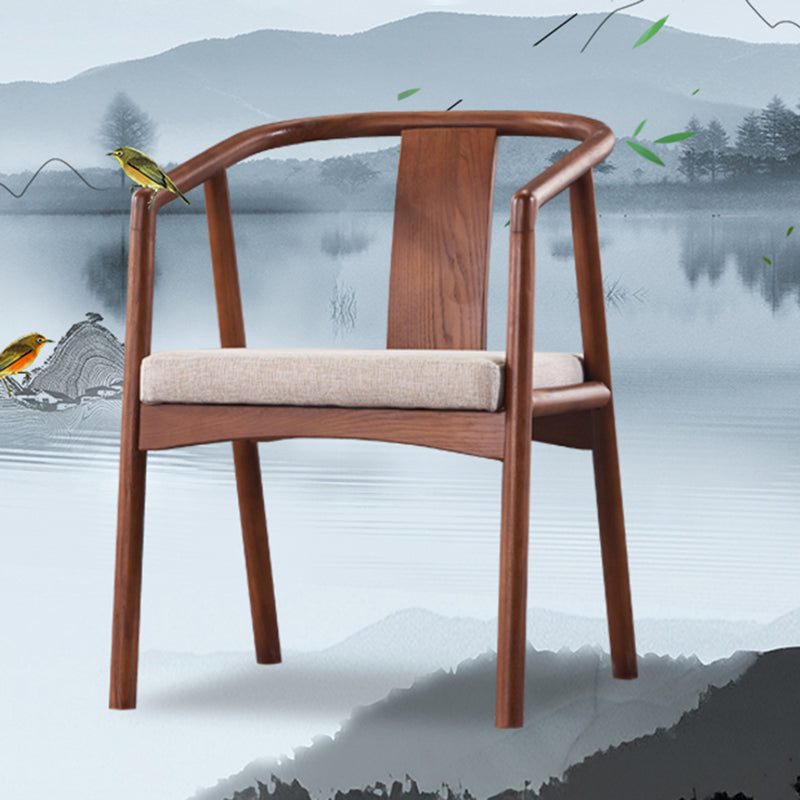 Sloped Arms Side Chair Fixed Back Lounge Chair for Living Room