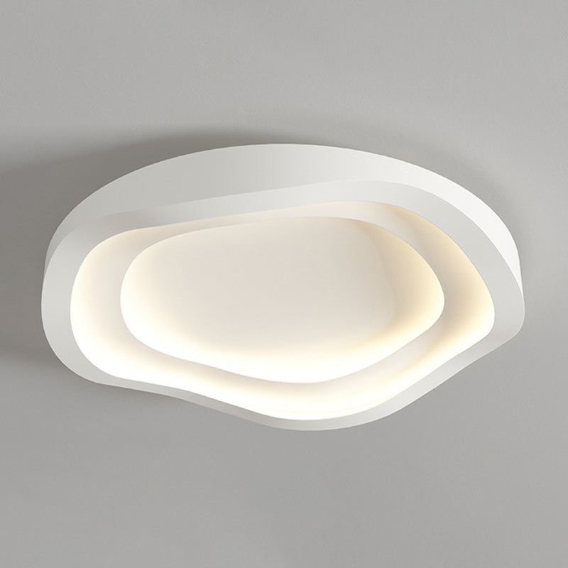 Modernism Flush Mount Metal Ceiling Mounted Fixture in White for Bedroom