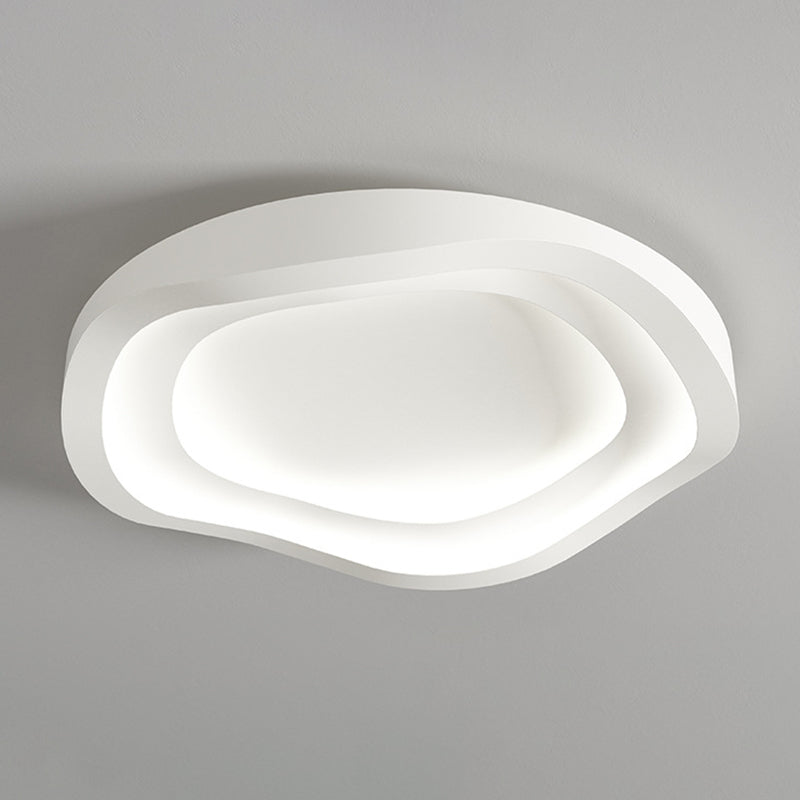 Modernism Flush Mount Metal Ceiling Mounted Fixture in White for Bedroom