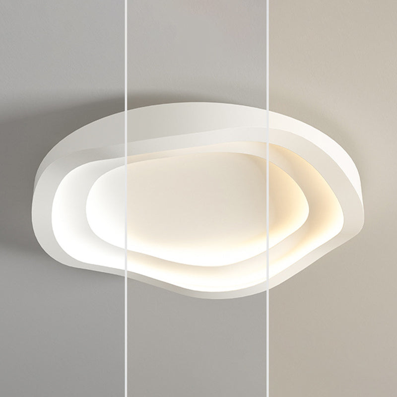 Modernism Flush Mount Metal Ceiling Mounted Fixture in White for Bedroom