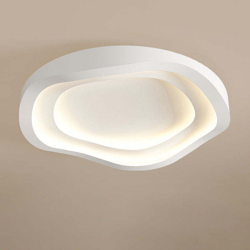Modernism Flush Mount Metal Ceiling Mounted Fixture in White for Bedroom