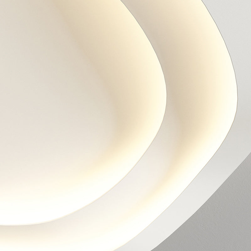 Modernism Flush Mount Metal Ceiling Mounted Fixture in White for Bedroom