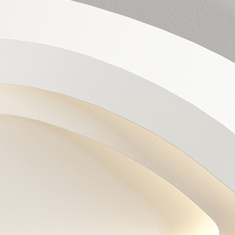 Modernism Flush Mount Metal Ceiling Mounted Fixture in White for Bedroom