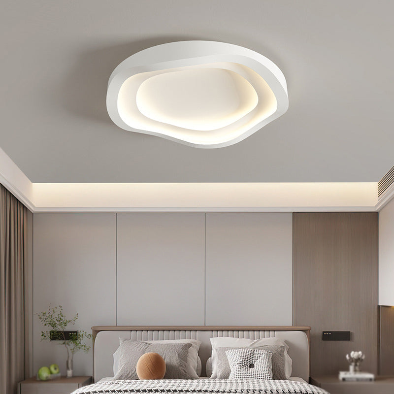 Modernism Flush Mount Metal Ceiling Mounted Fixture in White for Bedroom