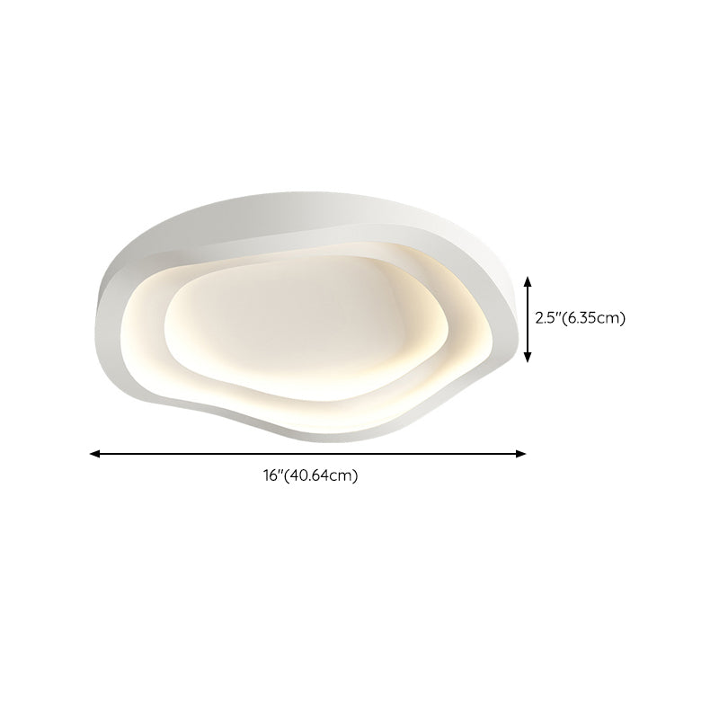 Modernism Flush Mount Metal Ceiling Mounted Fixture in White for Bedroom