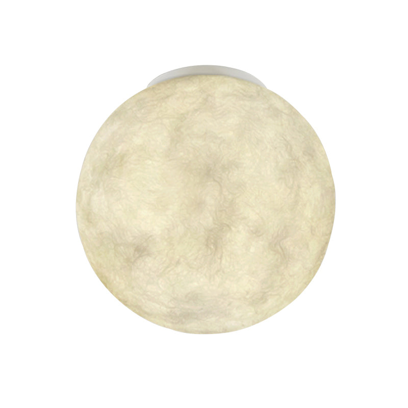 Lampe encastrée en verre, boule de lune, plafonnier moderne à 1 lumière blanche, luminaire pour balcon