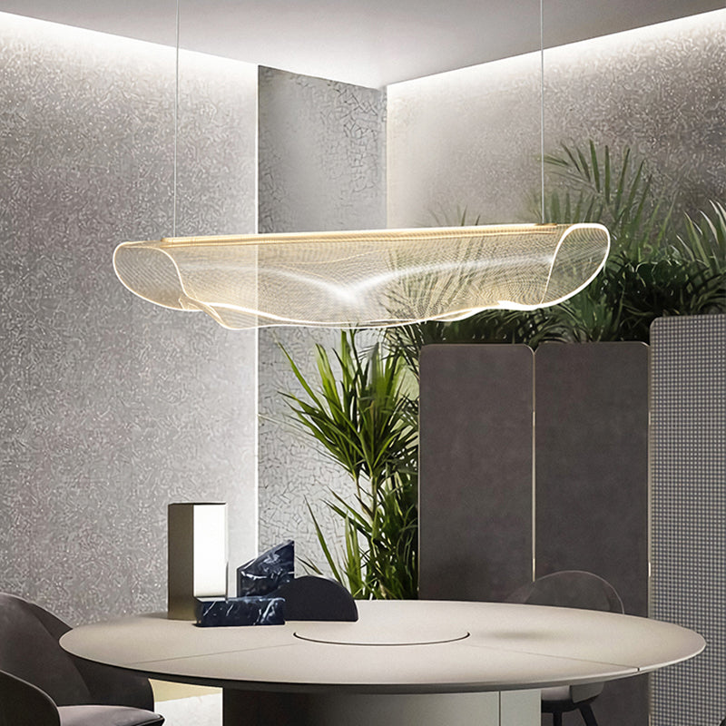 LED Island Lamp Modern Simple Island Hanging Light with Acrylic Shade for Dining Room