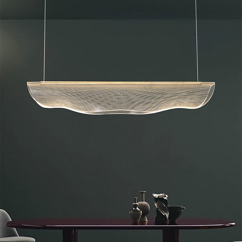LED Island Lamp Modern Simple Island Hanging Light with Acrylic Shade for Dining Room