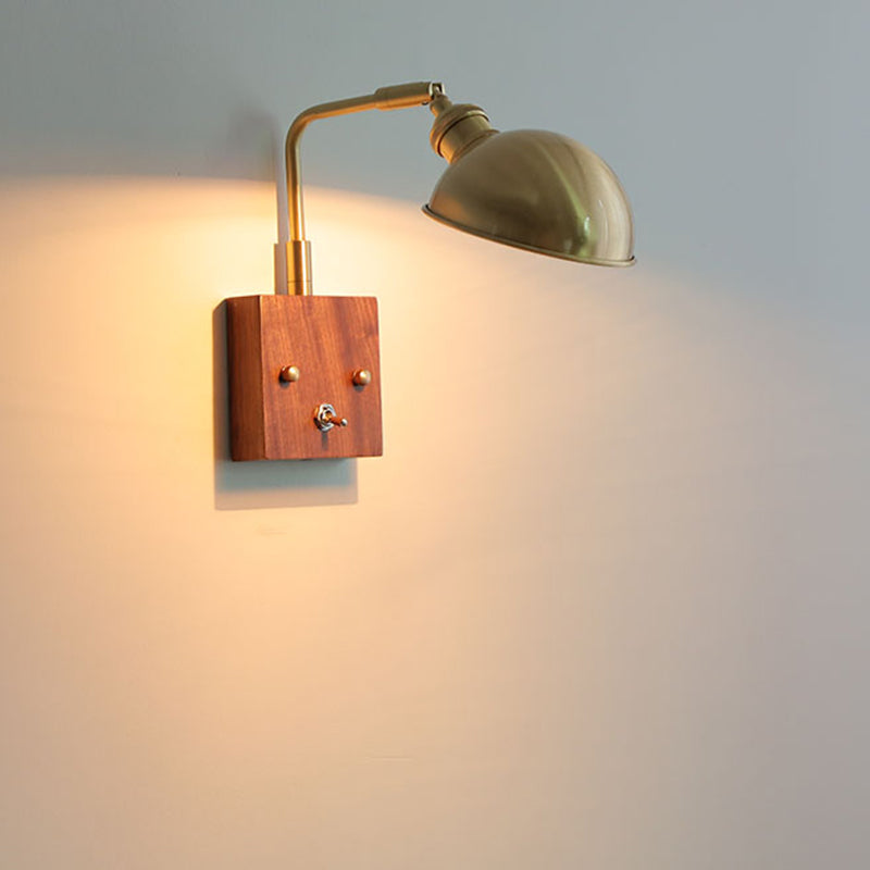 Modern Metal Shade Wall Lighting Fixtures 1-Light Wall Lamp for Living Room