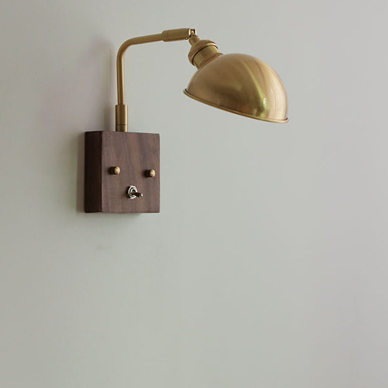 Modern Metal Shade Wall Lighting Fixtures 1-Light Wall Lamp for Living Room