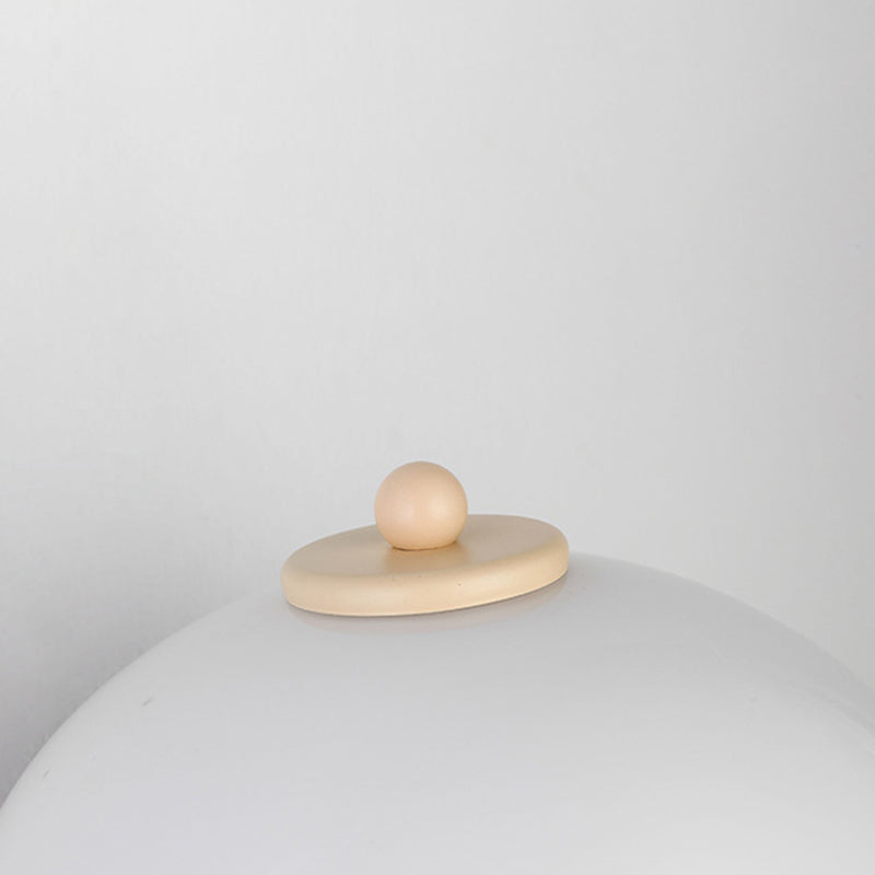 Modern Metal Wall Sconce Mushroom Shape Wall Light with Glass Shade for Living Room