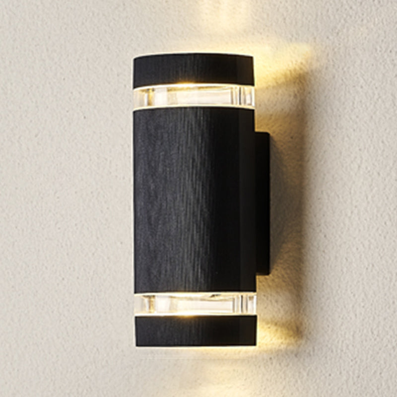 Modern Wall Sconce Geometric Shape Wall Light with Metal Shade for Courtyard