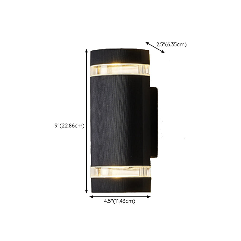 Modern Wall Sconce Geometric Shape Wall Light with Metal Shade for Courtyard