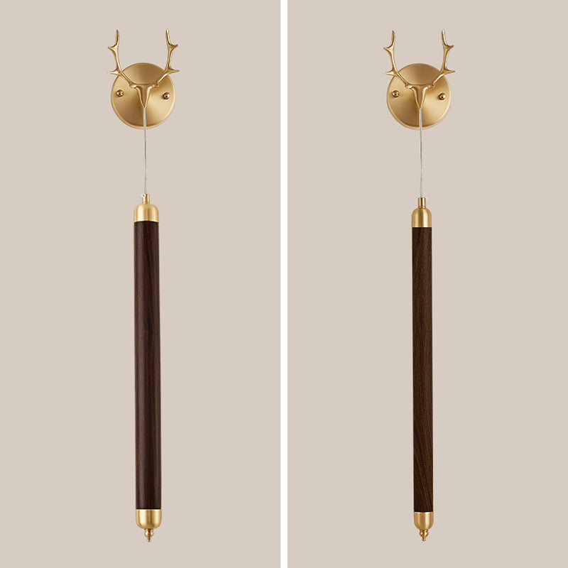 Modernism Wooden Shade Wall Lighting 1-Light Wall Mount Light for Foyer