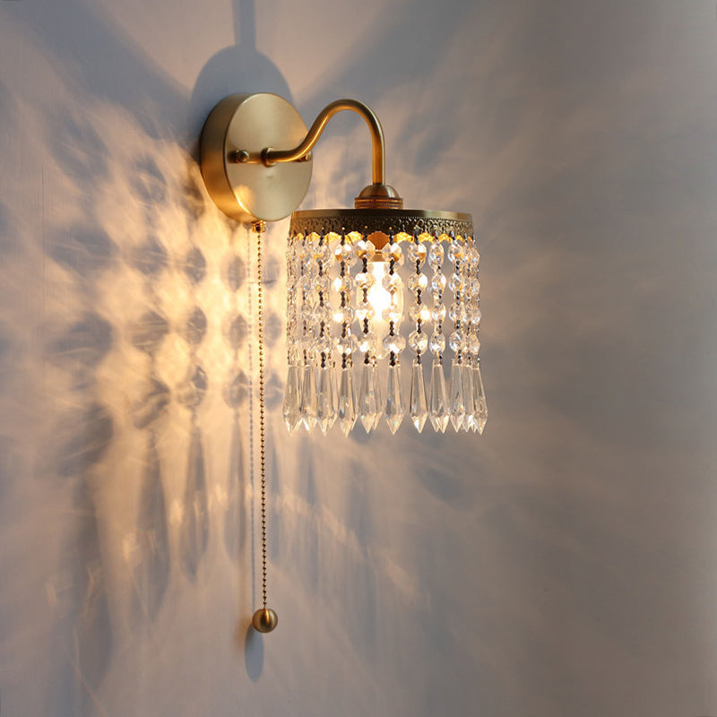 Modern Metal Wall Sconce Cylinder Shape Vanity Lamp for Bathroom