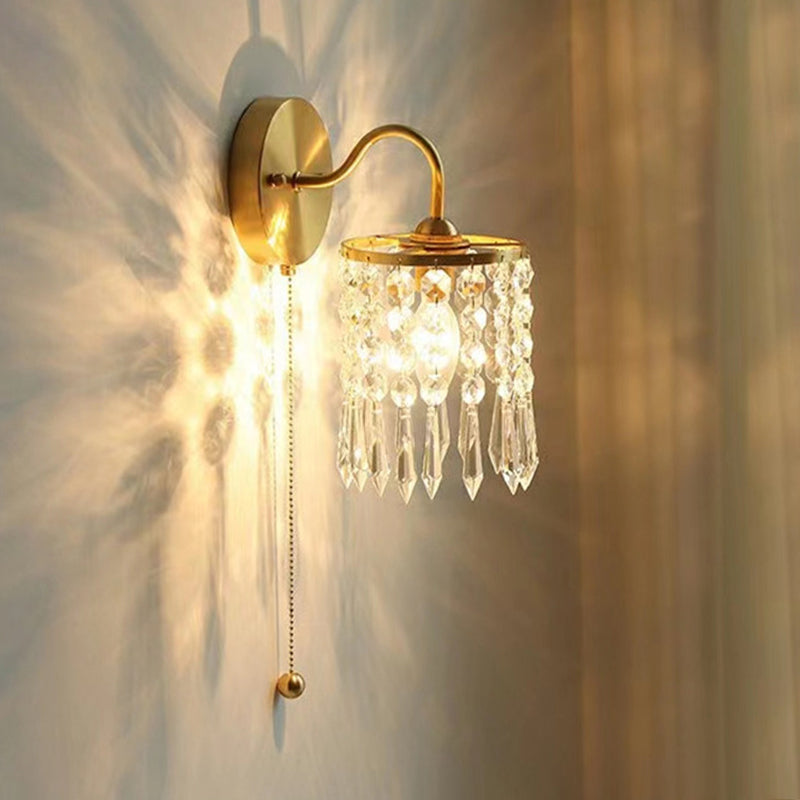 Modern Metal Wall Sconce Cylinder Shape Vanity Lamp for Bathroom