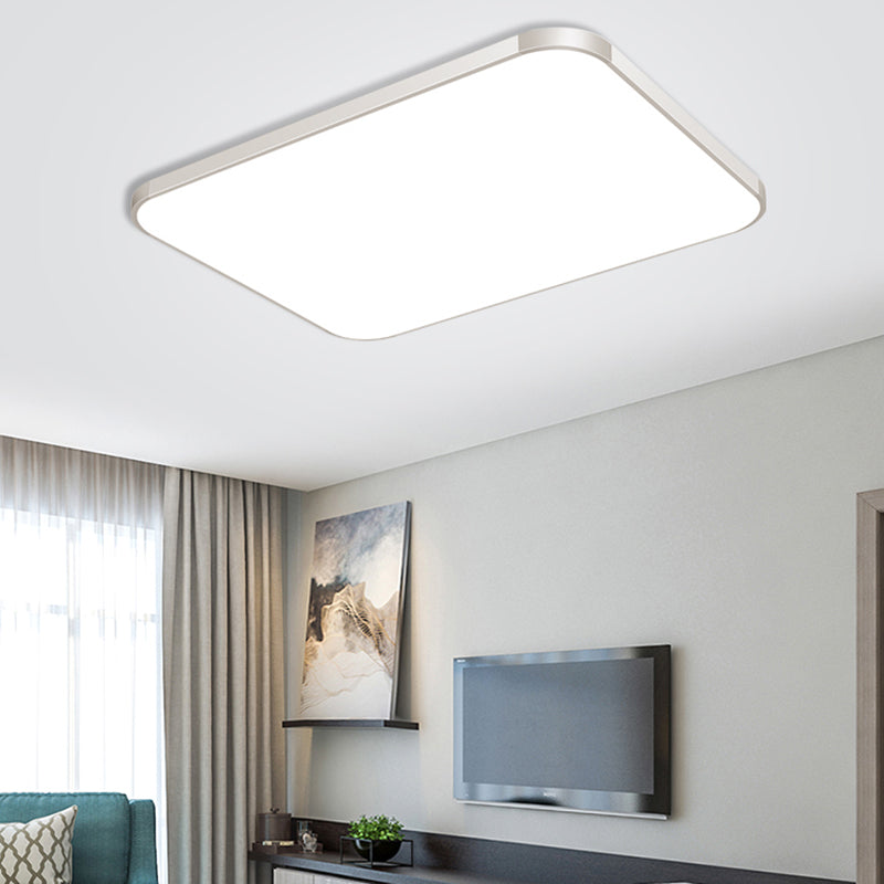 Silver Ceiling Light Fixture Modernism LED Flush Mount for Bedroom