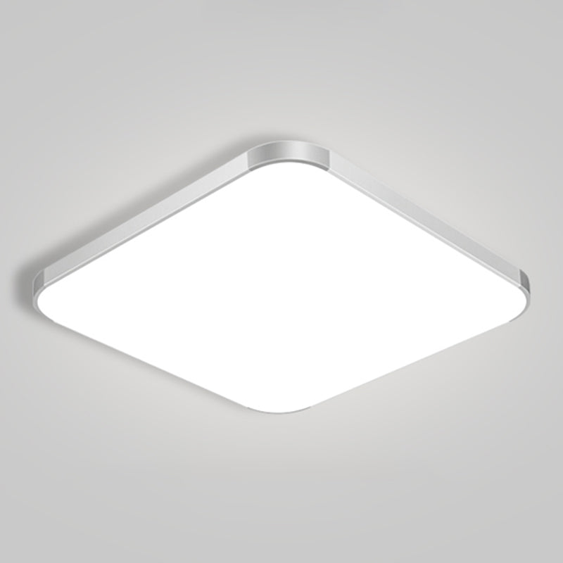Silver Ceiling Light Fixture Modernism LED Flush Mount for Bedroom