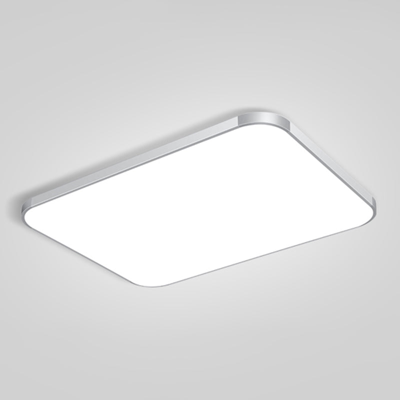 Silver Ceiling Light Fixture Modernism LED Flush Mount for Bedroom
