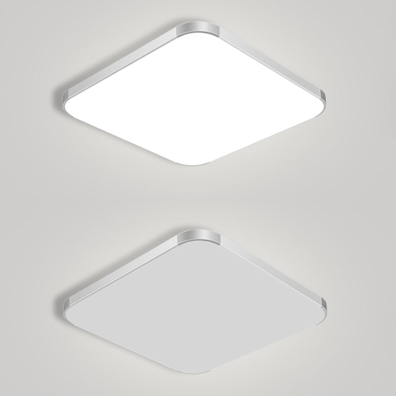 Silver Ceiling Light Fixture Modernism LED Flush Mount for Bedroom