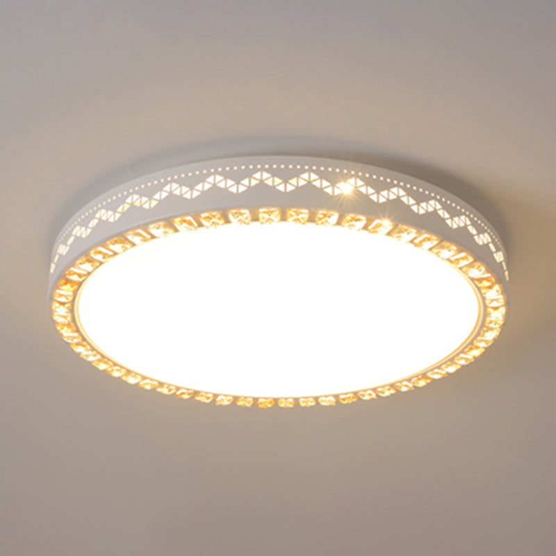 White Ceiling Light Fixture Modernism LED Flush Mount for Bedroom
