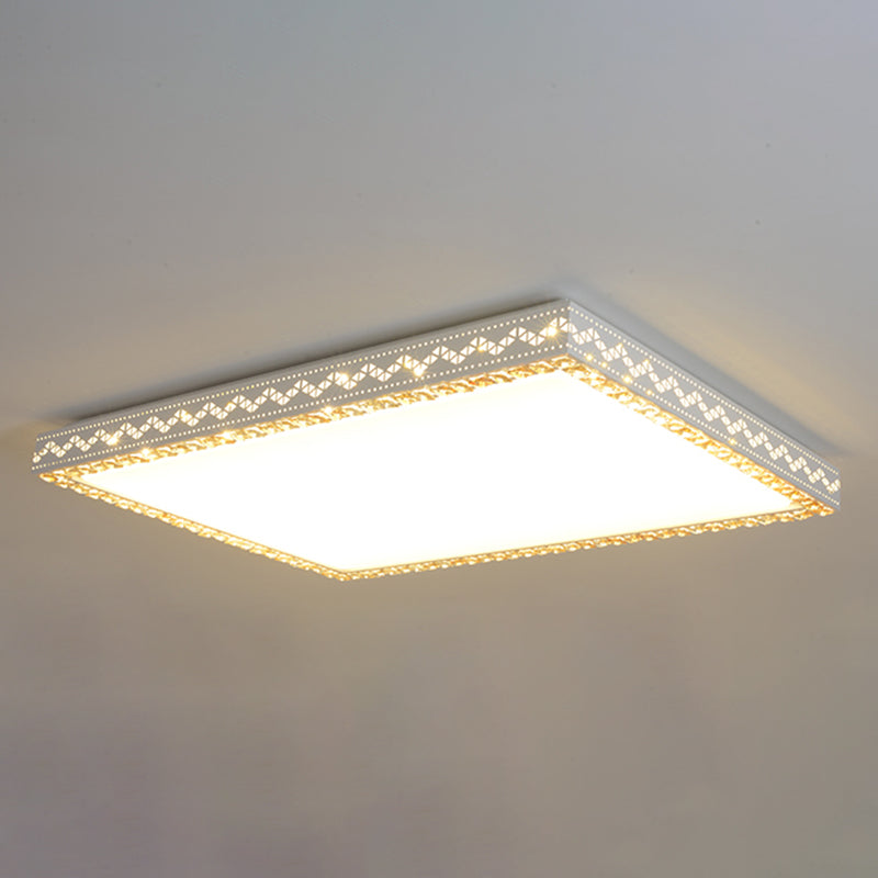 White Ceiling Light Fixture Modernism LED Flush Mount for Bedroom