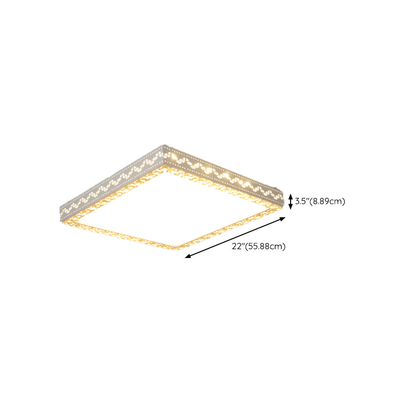 White Ceiling Light Fixture Modernism LED Flush Mount for Bedroom