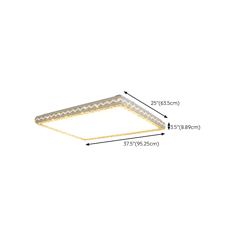 White Ceiling Light Fixture Modernism LED Flush Mount for Bedroom