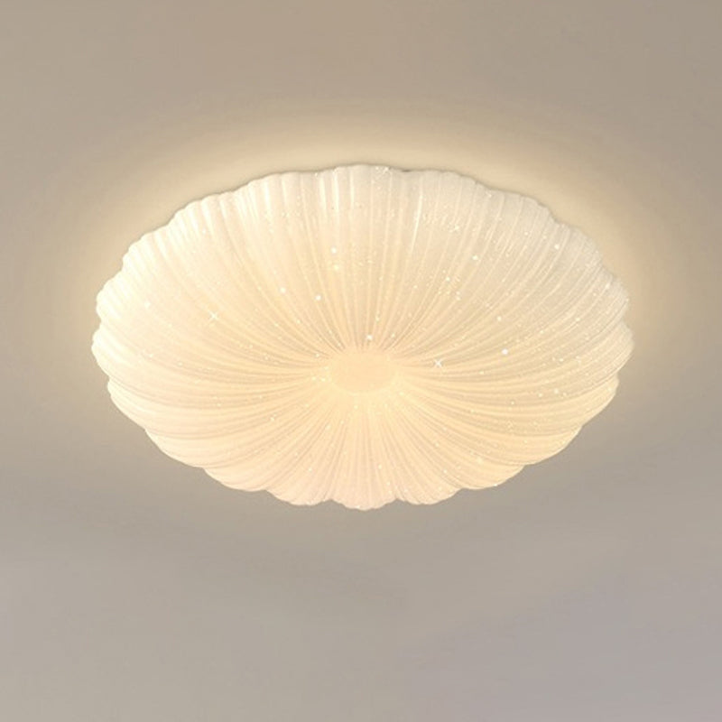 Metal Flush Mount Modern Circular Shape Ceiling Light with Acrylic Shade for Living Room