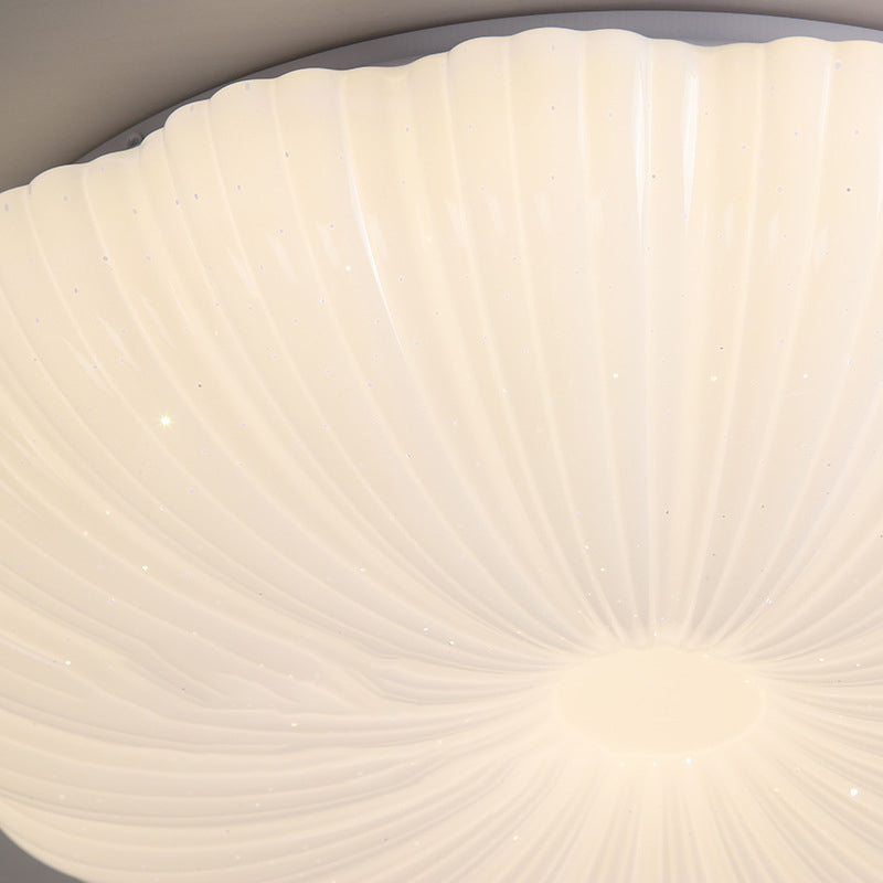 Metal Flush Mount Modern Circular Shape Ceiling Light with Acrylic Shade for Living Room