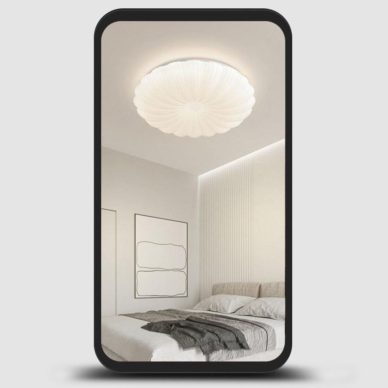 Metal Flush Mount Modern Circular Shape Ceiling Light with Acrylic Shade for Living Room
