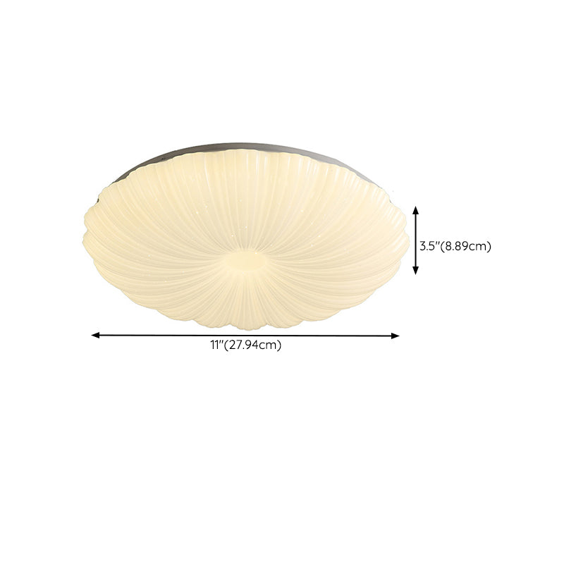 Metal Flush Mount Modern Circular Shape Ceiling Light with Acrylic Shade for Living Room